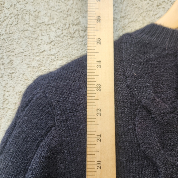 HALOGEN Womens Sweater Small Black Wool Alpaca Cable Knit Whimsigoth Witchy NEW - Picture 10 of 10